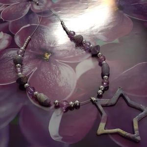 Designer 13" lavender necklace